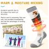 imagefindway Kids Ski Socks Merino Wool 2 or 3 Pairs Winter Warm SocksSnowboarding Thermal Socks for Boys Girls 316 Years2 Pairsredred