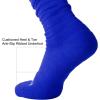 imagefindway Scrunch Football Socks 2 Pairs Extra Long Padded Soccer Socks Compression Long Socks Athletic Socks for Men ampamp BoysBlue  Blue