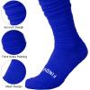 imagefindway Scrunch Football Socks 2 Pairs Extra Long Padded Soccer Socks Compression Long Socks Athletic Socks for Men ampamp BoysBlue  Blue