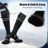 imagefindway Ski Socks 23 Pairs Snowboarding and Skiing Socks OTC NonSlip Cuff Winter Thermal Warm Socks for Men ampamp WomenBlack  Black
