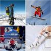 imagefindway Ski Socks 23 Pairs Snowboarding and Skiing Socks OTC NonSlip Cuff Winter Thermal Warm Socks for Men ampamp WomenBlack  Black