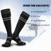 imagefindway Ski Socks 23 Pairs Snowboarding and Skiing Socks OTC NonSlip Cuff Winter Thermal Warm Socks for Men ampamp WomenBlack  White