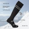 imagefindway Ski Socks 23 Pairs Snowboarding and Skiing Socks OTC NonSlip Cuff Winter Thermal Warm Socks for Men ampamp WomenBlack  White