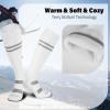 imagefindway Ski Socks 23 Pairs Snowboarding and Skiing Socks OTC NonSlip Cuff Winter Thermal Warm Socks for Men ampamp WomenBlack  White
