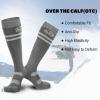 imagefindway Ski Socks 23 Pairs Snowboarding and Skiing Socks OTC NonSlip Cuff Winter Thermal Warm Socks for Men ampamp WomenGrey  Grey