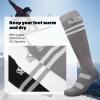 imagefindway Ski Socks 23 Pairs Snowboarding and Skiing Socks OTC NonSlip Cuff Winter Thermal Warm Socks for Men ampamp WomenGrey  Grey