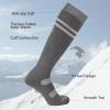 imagefindway Ski Socks 23 Pairs Snowboarding and Skiing Socks OTC NonSlip Cuff Winter Thermal Warm Socks for Men ampamp WomenGrey  White