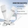 imagefindway Ski Socks 23 Pairs Snowboarding and Skiing Socks OTC NonSlip Cuff Winter Thermal Warm Socks for Men ampamp WomenGrey  White