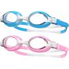 imagefindway Kids Swim Goggles Kids Swimming Goggles Antifog No Leaking Girls Boys for Age 3141white Bluewhite Pink