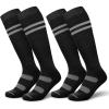 imagefindway Ski Socks 23 Pairs Snowboarding and Skiing Socks OTC NonSlip Cuff Winter Thermal Warm Socks for Men ampamp WomenBlack  Black