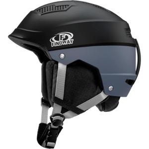 imageFindway Pro Ski Helmet Goggle Compatible Snowboard HelmetSafetyCertified ampamp Removable Liners Shockproof and Lightweight Snow Sports Helmet for Men Women ampamp YouthBlack Grey
