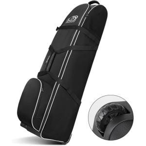 imagefindway Golf Travel Bag with Wheels 1680D Heavy Duty Oxford WearResistant Soft Foldable Golf Club Travel Bags for Airlines Universal Size with Removable Club Protection Liner Upgraded