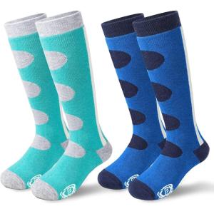 imagefindway Kids Ski Socks Merino Wool 23 Pairs OTC Snow Socks Winter Warm Skiing Snowboarding for Toddler Boys and Girls