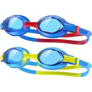 imagefindway Kids Swim Goggles Kids Swimming Goggles Antifog No Leaking Girls Boys for Age 3141blue Redblue Yellow