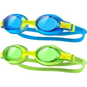 imagefindway Kids Swim Goggles Kids Swimming Goggles Antifog No Leaking Girls Boys for Age 3141bluegreen