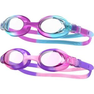 imagefindway Kids Swim Goggles Kids Swimming Goggles Antifog No Leaking Girls Boys for Age 3141pink Purpleteal Purple