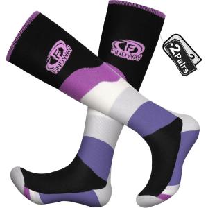 imagefindway Ski Socks 2 Packs Merino Wool Snowboard Socks for Men ampamp Women Non Slip Snow Socks for Skiing Snowboarding