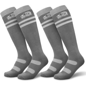 imagefindway Ski Socks 23 Pairs Snowboarding and Skiing Socks OTC NonSlip Cuff Winter Thermal Warm Socks for Men ampamp WomenGrey  Grey