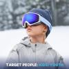imagefindway Kids Ski Goggles Kids Snow Snowboard Goggles for Boys Girls Youth OTGA3bluevlt 729