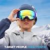 imagefindway Kids Ski Goggles Kids Snow Snowboard Goggles for Boys Girls Youth OTGA4gold Vlt 774