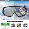 imagefindway Kids Ski Goggles Kids Snow Snowboard Goggles for Boys Girls Youth OTGBlack Frame Midnight Silver Lensvlt 12