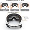 imagefindway Kids Ski Goggles Kids Snow Snowboard Goggles for Boys Girls Youth OTGBlack Frame Midnight Silver Lensvlt 12