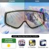 imagefindway Kids Ski Goggles Kids Snow Snowboard Goggles for Boys Girls Youth OTGBlack Frame Revo Red Lensvlt 960