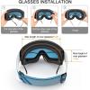 imagefindway Kids Ski Goggles Kids Snow Snowboard Goggles for Boys Girls Youth OTGBlue Frame Blue U27