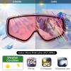 imagefindway Kids Ski Goggles Kids Snow Snowboard Goggles for Boys Girls Youth OTGRevo Light Pink