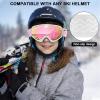 imagefindway Kids Ski Goggles Kids Snow Snowboard Goggles for Boys Girls Youth OTGRevo Light Pink
