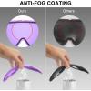 imagefindway Kids Ski Goggles Kids Snow Snowboard Goggles for Boys Girls Youth OTGWhite Frame Purple Silver Lensvlt 25