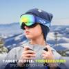 imagefindway Kids Ski Goggles Kids Snowboard Goggles for Boys Girls Toddler age 3126black Frame Gold Lensvlt 774