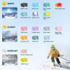 imagefindway Kids Ski Goggles Kids Snowboard Goggles for Boys Girls Toddler age 3127white Frame Rainbow Lens Vlt 46
