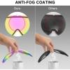 imagefindway Kids Ski Goggles Kids Snowboard Goggles for Boys Girls Toddler age 3127white Frame Rainbow Lens Vlt 46
