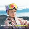 imagefindway Kids Ski Goggles Kids Snowboard Goggles for Boys Girls Toddler age 3127white Frame Rainbow Lens Vlt 46