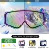 imagefindway Kids Ski Goggles Kids Snowboard Goggles for Boys Girls Toddler age 3127white Frame Rainbow Lens Vlt 46