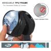 imagefindway Kids Ski Goggles Kids Snowboard Goggles for Boys Girls Toddler age 312Black Frame Silver Lensvlt 21