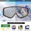 imagefindway Kids Ski Goggles Kids Snowboard Goggles for Boys Girls Toddler age 312Black Frame Silver Lensvlt 21