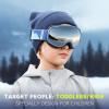 imagefindway Kids Ski Goggles Kids Snowboard Goggles for Boys Girls Toddler age 312Blue Frame Sliver