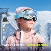 imagefindway Kids Ski Goggles Kids Snowboard Goggles for Boys Girls Toddler age 312Green Frame Sliver