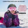 imagefindway Kids Ski Goggles Kids Snowboard Goggles for Boys Girls Toddler age 312Pink Frame Revo Pink