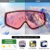 imagefindway Kids Ski Goggles Kids Snowboard Goggles for Boys Girls Toddler age 312White Frame Pink Silver Lensvlt 21