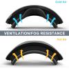 imagefindway Kids Ski Goggles for Boys Girls YouthOTG AntiFog Over Glasses Kids SnowSnowboard GogglesBlack Framesilver Lens Vlt 102