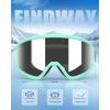 imagefindway Kids Ski Goggles for Boys Girls YouthOTG AntiFog Over Glasses Kids SnowSnowboard GogglesGreen Frame Sliver