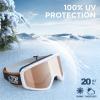 imagefindway Kids Ski Goggles for Boys Girls YouthOTG AntiFog Over Glasses Kids SnowSnowboard GogglesOrange Silver Lensvlt20