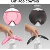 imagefindway Kids Ski Goggles for Boys Girls YouthOTG AntiFog Over Glasses Kids SnowSnowboard GogglesPink Silver Lens Vlt 41