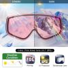 imagefindway Kids Ski Goggles for Boys Girls YouthOTG AntiFog Over Glasses Kids SnowSnowboard GogglesPink Silver Lens Vlt 41
