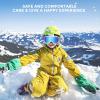 imagefindway Kids Ski Goggles for Boys Girls YouthOTG AntiFog Over Glasses Kids SnowSnowboard GogglesRevo Blue Lensvlt12
