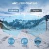 imagefindway Kids Ski Goggles for Boys Girls YouthOTG AntiFog Over Glasses Kids SnowSnowboard GogglesRevo Blue Lensvlt12