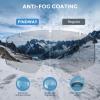 imagefindway Kids Ski Goggles for Boys Girls YouthOTG AntiFog Over Glasses Kids SnowSnowboard GogglesSilver Lensvlt1021